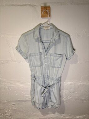 cloth & stone Light Blue Denim Romper